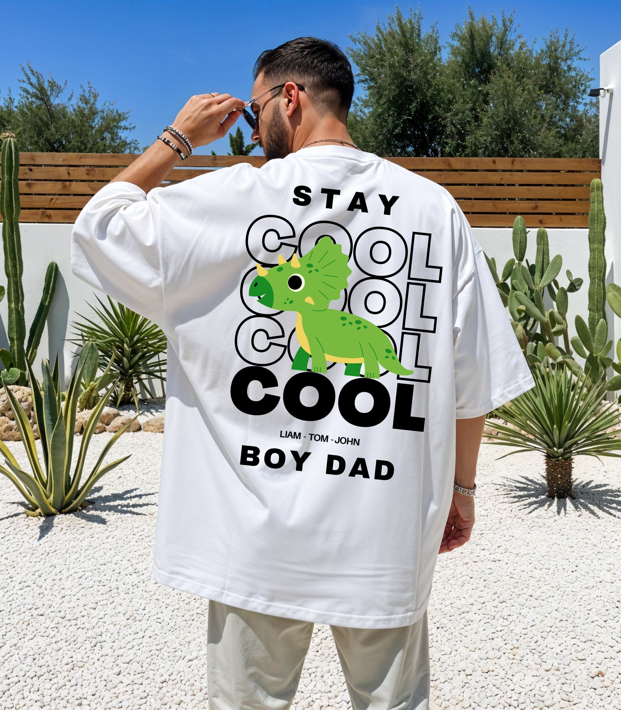 Stay Cool Dad T-Shirt With Name