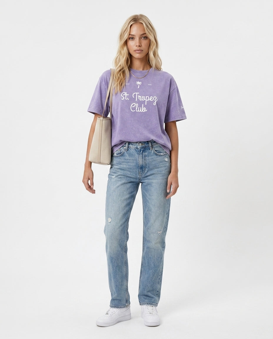 St Tropez Washed Oversized T-Shirt
