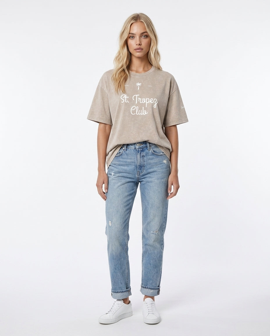St Tropez Washed Oversized T-Shirt